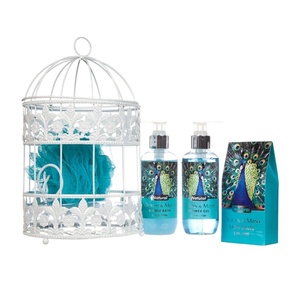 Bán Hot Valentine lồng bao bì con công màu Xanh cơ thể sương mù sắt Kệ <span class=keywords><strong>spa</strong></span> tắm Bộ quà tặng - Product Image 1