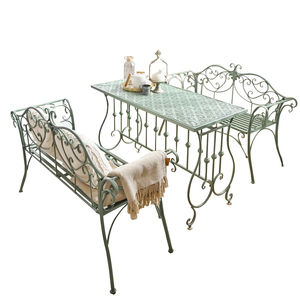Nordico moderno Set di mobili da esterno tre pezzi tavolino sedia da balcone durevole francese per il tempo libero romantico per la terrazza - Product Image 5