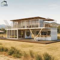 Maison de conteneur de restaurant préfabriqué sur mesure de luxe moderne de 20FT 40FT à structure en acier durable et à plusieurs étages