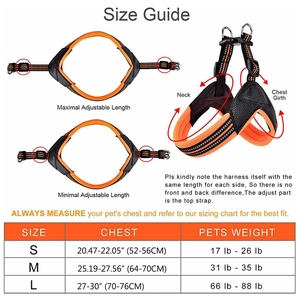 プルドッグハーネスなしBeejayペットハーネスベスト反射パッド入りフレンチブルドッグドッグハーネス - Product Image 6