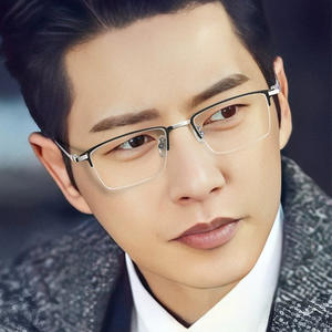 แว่นตาอ่านหนังสือไทเทเนียมแท้ Danyang รุ่น 8914 ครึ่งกรอบ สำหรับผู้ชาย น้ำหนักเบา เลนส์คริสตัล ป้องกันแสงสีฟ้า - Product Image 2