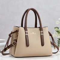 Sac à bandoulière vertical pour femme, en cuir PU vintage, style color block, sac fourre-tout rétro, grande capacité, pour usage quotidien