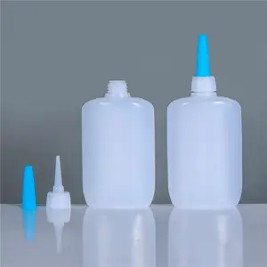 Toptan 50ml süper tutkal hiçbir sızıntı şişeleri anında kurutma güç sonrası yapıştırıcı plastik şişe