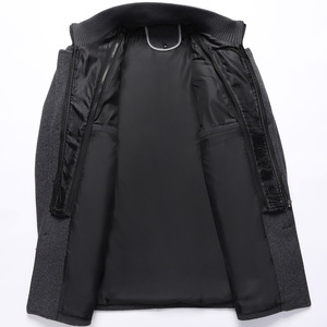 Abrigo de Lana de Longitud Media para Hombre, Chaqueta de Lana con Capucha Desmontable de Doble Capa Gruesa para Hombre, Chaqueta de Invierno para Hombre - Product Image 2