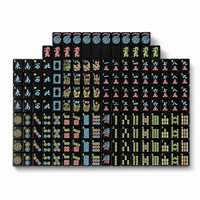 Jeu de Mahjong américain 166 tuiles classiques noir pastel Phénix Gelato Acrylique Mah Jongg OEM