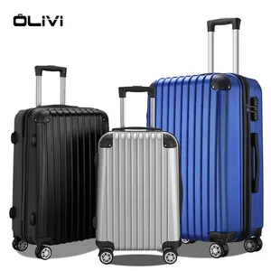 OEM individuelles 3-teiliges Gepäck-Set ABS-Reisetaschen-Set universelles Flugzeugrad Hartschalen-Tragetaschen-Reisetrolley-Tasche