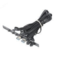 Cable de Extensión Multifuncional para Placa Base, Conector de 20 Pines, Doble USB 3.0, Panel Frontal para PC, Longitud Personalizable, en Stock