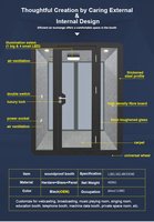 Cabina de Oficina Modular Comercial, Cabina de Estudio de Grabación, Insonorizada, Reducción de Ruido, Aislamiento Acústico para Habitaciones de Hotel