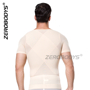 ZEROBODYS W089 180g Fajas Gynäkomastie Kompression snetz Reiß verschluss N Haken Body Shaper Kurzarmhemd für Herren - Product Image 4
