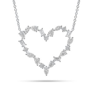 Collar con Colgante de Corazón de Circonita Cúbica, Joyería de Moda para Mujer, Regalo de San Valentín <span class=keywords><strong>2026</strong></span>, Varias Formas Geométricas - Product Image 3