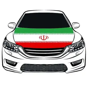 custom World Flag Engine Hood Iran Flag Car Cover Car Decoration Activity Car Cover Digital Printing Promotion