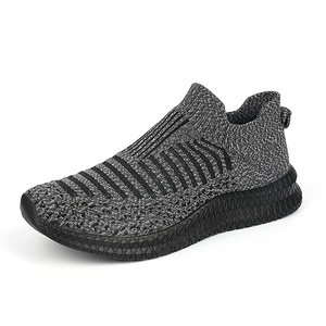 Zapatillas Deportivas Ligeras Antideslizantes para Hombre, Tejidas, Otoño/Invierno, Negras, Sin Cordones, con Forro de Malla Transpirable - Product Image 2