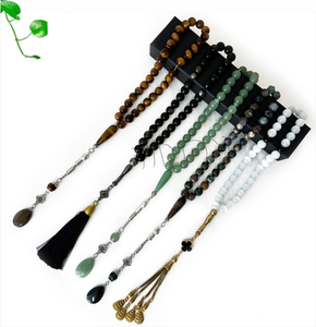 Chapelet Musulman Tasbih en Jade Naturel de Haute Qualité, 33 Perles, 100 % Véritable Pierre Naturelle, Cadeau Islamique Misbaha - Product Image 5