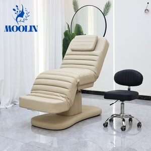 Fauteuil de beauté professionnel Moolin en cuir PU marron, 3 moteurs réglables, pour salon de <span class=keywords><strong>spa</strong></span>, hôtel et salle de sport - Product Image 3