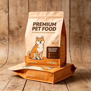 Sacchetto Personalizzato per Alimenti per Cani da 3KG, Antiodore, con Fondo Piatto e Chiusura a Zip, Sigillatura Termica su Otto Lati - Product Image 2