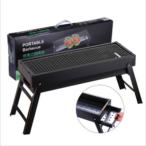 Parrilla de Carbón para Exteriores, Cuadrada, de Alambre, sin Humo, Plegable, Portátil, Fácil de Limpiar, Horno Doméstico para Asar Carne - Product Image 1
