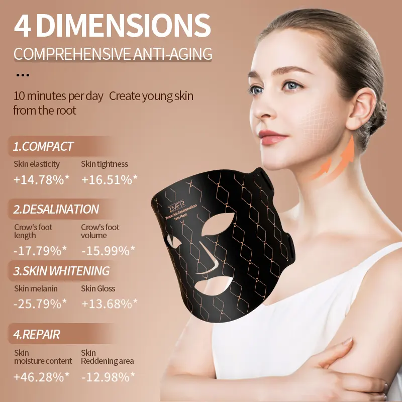 Yeni trend led maskesi 4 renk ışık tedavisi led silikon maske