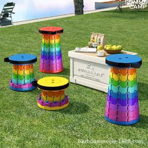 Bolsa de nailon moderna portátil, taburete plegable retráctil, telescópico retráctil, fácil de llevar, Escuela de alta capacidad de carga - Product Image 3