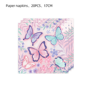Decoración de Fiesta de Cumpleaños con Temática de Mariposas Rosadas, Decoración para Baby Shower, Vajilla, Decoración para Mesa de Fiesta de Mariposas - Product Image 4