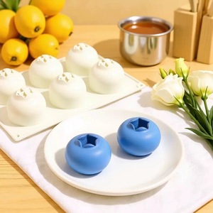 Blueberry Mousse Cake Mold 6 Cavity <b>Silicone</b> <b>Baking</b> Mold For DIY French Dessert Fruit Shape Home Use - Product Image 1