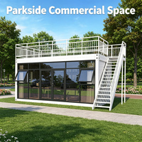 Edificio de Contenedores Desmontables de 3.5m de Altura, Combinación de Unidades de 20 pies, Diseño Abierto para Uso Comercial y Residencial de Gran Espacio