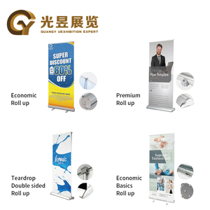 Exhibición de exhibición Venta barata Personalizado de un solo lado de doble cara Roll up Banner Kakemono Aluminio retráctil Roll up Banner Stand - Product Image 6