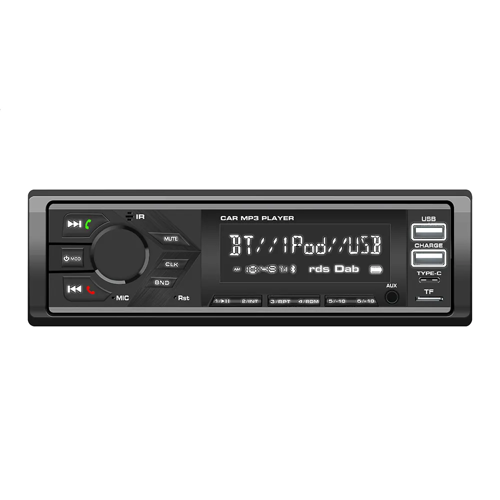 TYP-c 2USB VENTAS CALIENTE OEM ODM 1 Din Car MP3 Player Auto Radio SKD CKD BT FM Car Stereo Audio Single Din MP3 Player