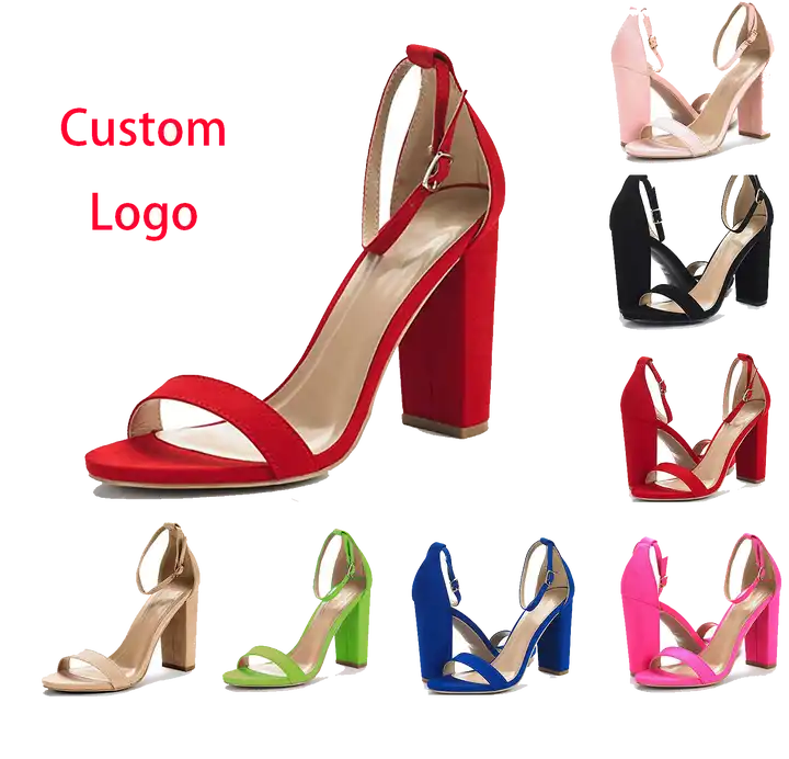 EQWLJWE New Fashion Transparent Heel Square Toe High Heel Sandals Women's  Sandals Holiday Clearance - Walmart.com
