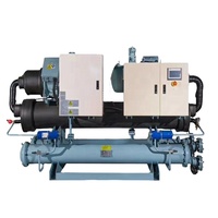 BLW-200 pour refroidisseur d'eau à vis industriel refroidi par eau 200 kW, contrôleur programmable PLC, pompe à commande automatique