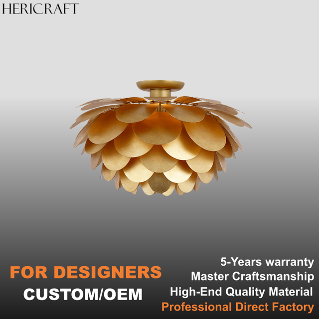 Stunning Flush Mount Luxury Decorative Ceiling Fixture with Layers of Metal for Bedroom Bathroom Hallway 110V