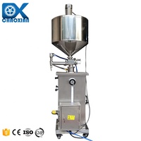 Machine de remplissage semi-automatique verticale à piston pour liquides, bougies, pétrole et beurre, avec chauffage