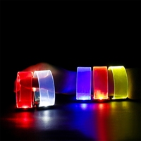 Bracelet magnétique LED personnalisable, matériau ABS écologique, bracelet lumineux imprimé numériquement, logo personnalisé, promotionnel