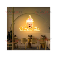 Winbo Bubble Tea Les Enseigne Néon Enseigne Lumineuse Personnalisée Logo Led Signalisation Bubble Tea Enseigne Néon