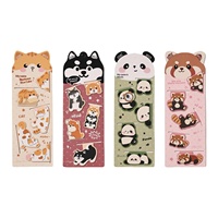 Ensemble de marque-pages magnétiques Kawaii, 5 pièces, chat, panda, chien, aimant doux, accessoires de lecture pour les amoureux des livres, papeterie cadeau en vrac
