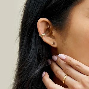 Fábrica al por mayor exquisita moda exquisita joyería de plata esterlina 925 14K chapado en oro granate oreja Piercing pendientes - Product Image 4