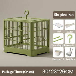 Papağan kafes kuş evi Aviary büyük uzay nefes kuş-yürüyüş cihazı açık taşınabilir görüntüleme kafesi - Product Image 6