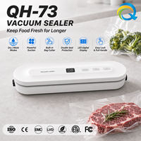 Mesin Vacuum Sealer Makanan QH-73 Grosir Pabrik Pasokan Massal Logo Kustom OEM Layar Digital Mode Basah Kering -60kPa 80W