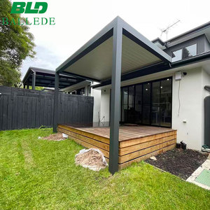 <strong>Outdoor</strong> Aluminum Pergola Waterproof Louvered Roof Gazebo Motorized with Adjustable Roof for Patio, <strong>Garden</strong>, Terrace, Poolside - Product Image 3