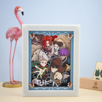 Lampe LED Wincent 3D en papier découpé, boîte à lumière, personnage d'anime, lampe de nuit, diorama superposé, cadre décoratif pour la maison, cadeau créatif