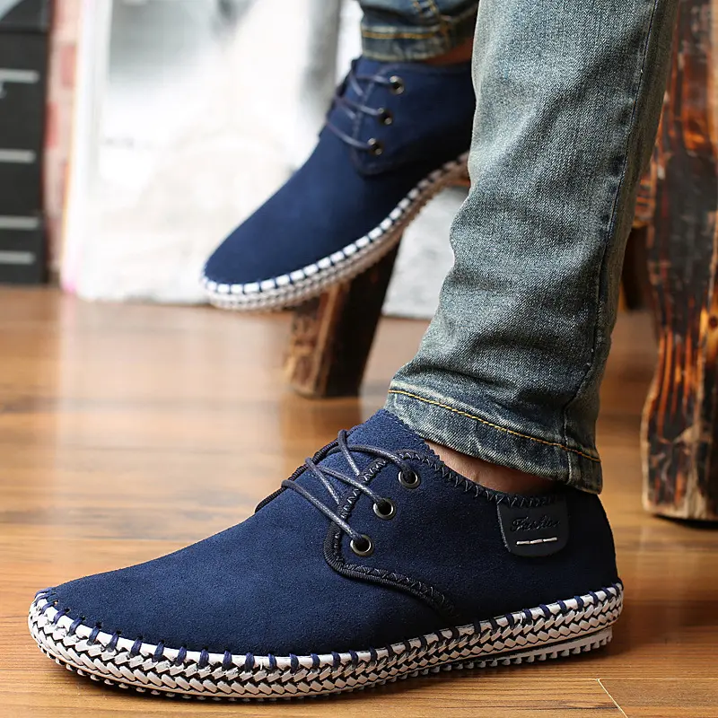 sh10927a Men Genuine Leather Shoes Casual Lace Up High Quality Autumn Winter Walking Shoes Plus Size 39 - 48