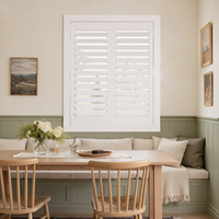 Persiana Horizontal de PVC y Madera de Alta Calidad Hecha a Medida para Ventanas, para Uso Exterior en Hoteles y Cocinas
