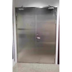 Puerta <span class=keywords><strong>de</strong></span> acero <span class=keywords><strong>de</strong></span> entrada ignífuga Commerical 90 Mins Puerta <span class=keywords><strong>de</strong></span> salida clasificada contra incendios Puerta cortafuegos <span class=keywords><strong>de</strong></span> un solo columpio con marco para edificios - Product Image 2