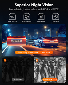 WOLFBOX Distributor I17 4k Triple 3 <b>Cameras</b> 3 Inch Screen Night Vision Mini <b>Dash</b> Cam Car Black Box With GPS and Wifi&App Control - Product Image 6