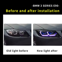 Accessoires automobiles pour Série 3 E90 2005-2012, phares LED 320i 330i, phares avant laser RGB, lentille de projecteur DRL 12V 36W