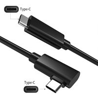 Câble de données USB-C à angle droit E-Mark de 5 mètres avec gaine en PVC, 5 Gbit/s, charge rapide 3A pour ordinateur et appareil photo