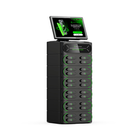 Station de recharge de téléphone portable intégrée à écran tactile à 24 emplacements, borne de recharge de batterie partagée, distributeur automatique de location de batteries externes