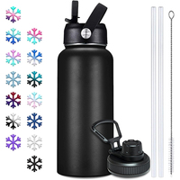 Support magnétique pour téléphone portable pour bouteille d'eau, gourde de sport, gourde de voyage, en acier inoxydable écologique, compatible lave-vaisselle, cadeau, support de téléphone portable