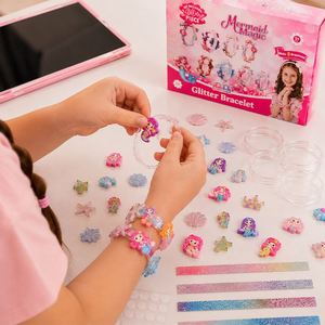 ชุดอุปกรณ์ทำที่คาดผมและกำไลข้อมือสำหรับเด็ก น่ารัก พร้อมอุปกรณ์ตกแต่งโบว์ ดอกไม้ ดาว ของขวัญวันเกิด แพ็คขายส่ง - Product Image 2
