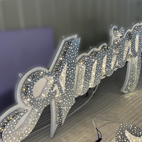 Lettres en acrylique et métal LED personnalisées, enseigne de magasin extérieure, logo 3D lumineux, enseigne pour la vitrine de la marque