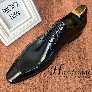 Nouvelles Chaussures Habillées Oxford pour Homme en Cuir Brillant, Style Britannique Tendance, à Bout Pointu, Montantes, à Enfiler, Idéales pour Mariage et Cérémonie - Product Image 3